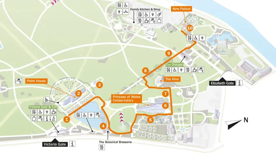 Hidden Histories trail map © RBG Kew