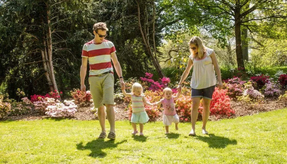 Family by planted bed2 Family by planted bed2