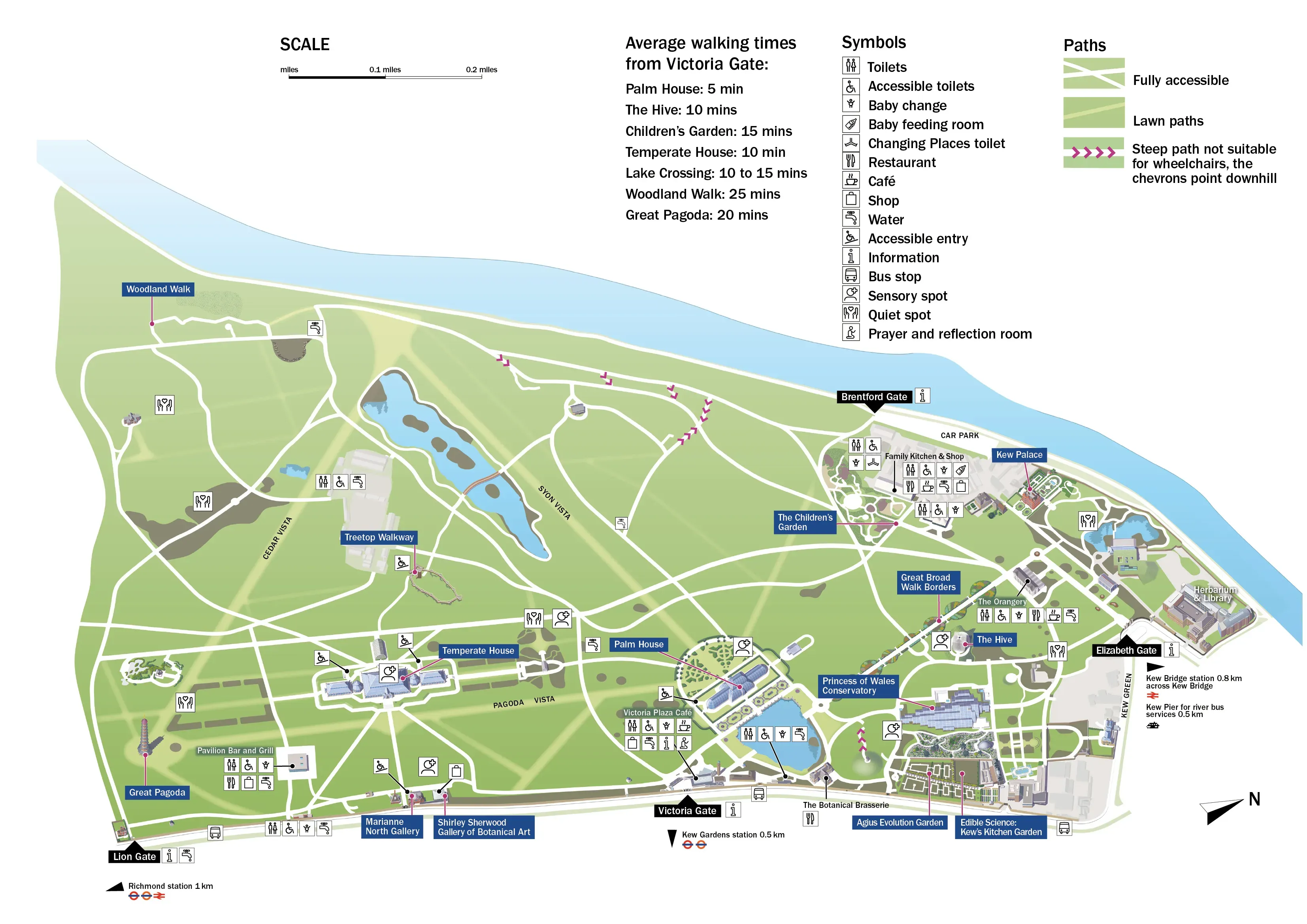 Accessibility map of Kew Gardens © RBG Kew Accessibility map of Kew Gardens