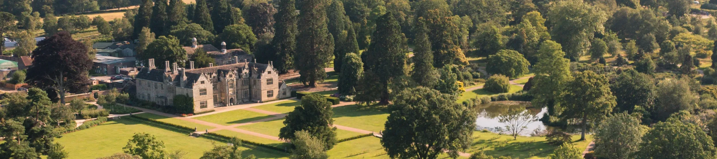 Mansion drone shot