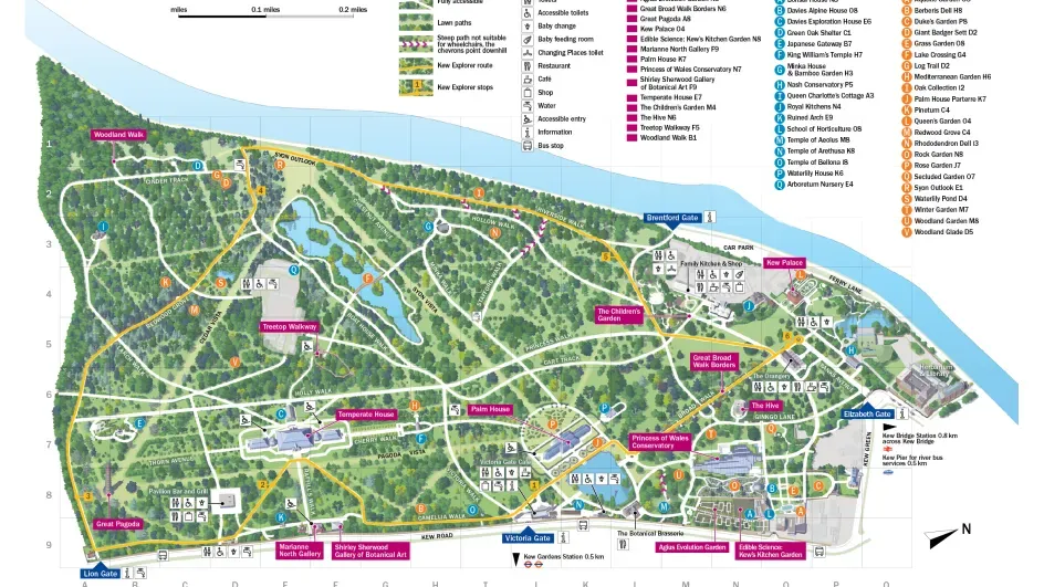 Map of Kew Gardens © RBG Kew