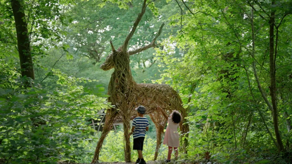 Wild Wood deer sculpture